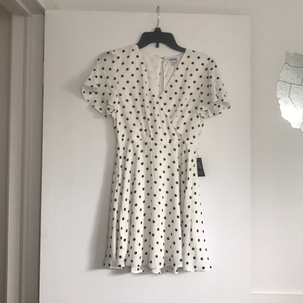 Fit and flare polka dot dress
